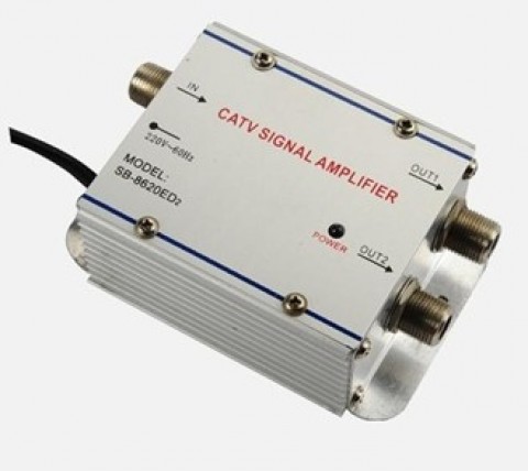 Jelerősítő CATV 2-es osztóval