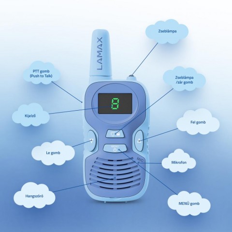 LAMAX TalkieKid1 Walkie Talkie Kék/rózsaszín LAMAX TalkieKid1 Walkie Talkie Kék/rózsaszín