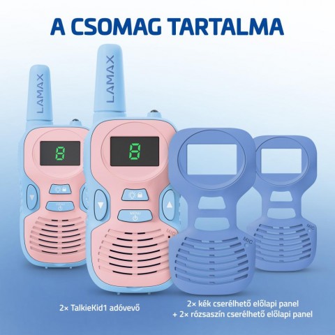 LAMAX TalkieKid1 Walkie Talkie Kék/rózsaszín LAMAX TalkieKid1 Walkie Talkie Kék/rózsaszín
