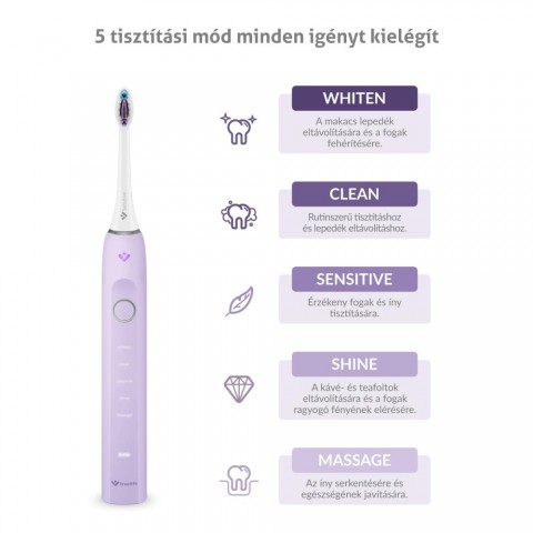 TrueLife SonicBrush Clean70 UV Levander Elektromos fogkefe Lila
