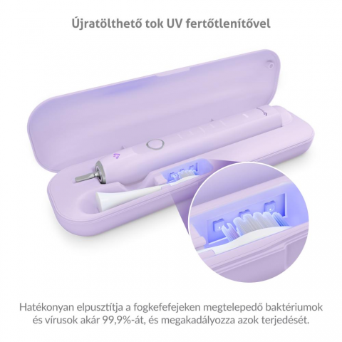 TrueLife SonicBrush Clean70 UV Levander Elektromos fogkefe Lila