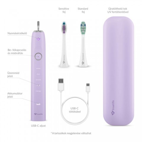 TrueLife SonicBrush Clean70 UV Levander Elektromos fogkefe Lila