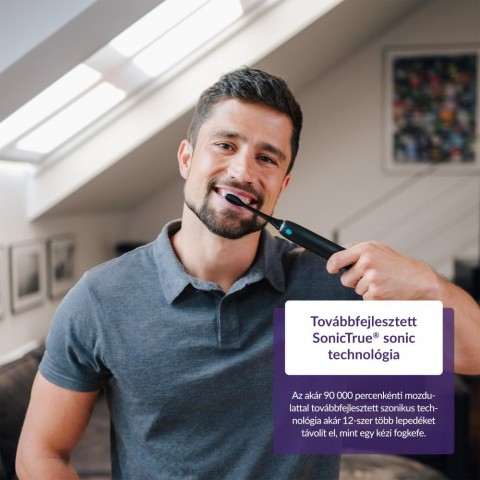 TrueLife SonicBrush Clean70 Duo UV Elektromos fogkefe 2db Fekete/fehér