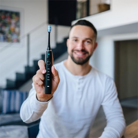 TrueLife SonicBrush Clean70 Duo UV Elektromos fogkefe 2db Fekete/fehér