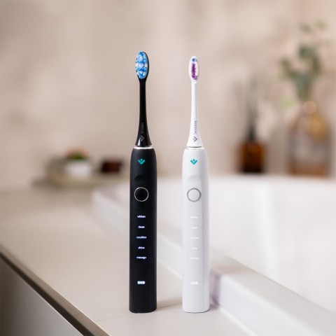 TrueLife SonicBrush Clean70 Duo UV Elektromos fogkefe 2db Fekete/fehér