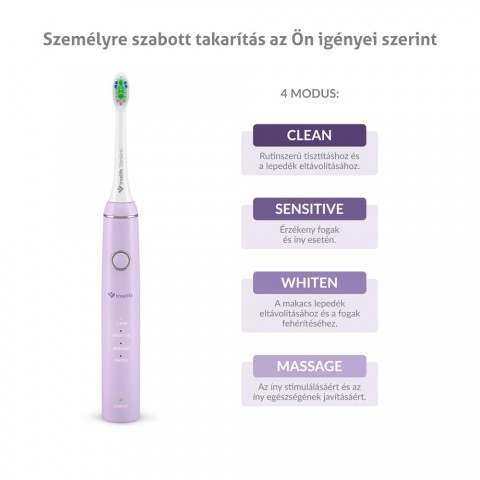 TrueLife SonicBrush Compact Lavender Elektromos fogkefe Lila TrueLife SonicBrush Compact Lavender Elektromos fogkefe Lila