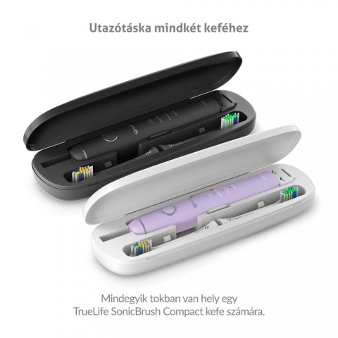 TrueLife Compact Duo Elektromos fogkefe 2 db Fekete Lila TrueLife Compact Duo Elektromos fogkefe 2 db Fekete Lila