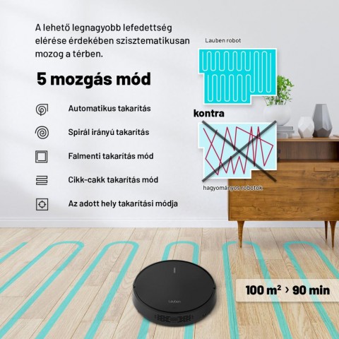 Lauben Robot Vacuum 15BB Pet - Robotporszívó Lauben Robot Vacuum 15BB Pet - Robotporszívó
