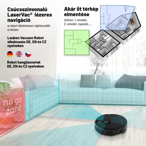 Lauben Robot LaserVac® 52BB Pet - Robotporszívó Lauben Robot LaserVac® 52BB Pet - Robotporszívó