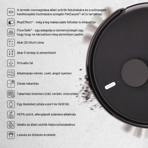 Lauben Robot LaserVac® 52BB Pet - Robotporszívó Lauben Robot LaserVac® 52BB Pet - Robotporszívó