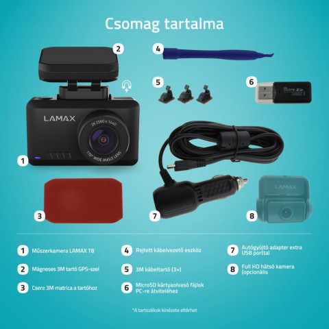 LAMAX T8 2K autóskamera LAMAX T8 2K autóskamera