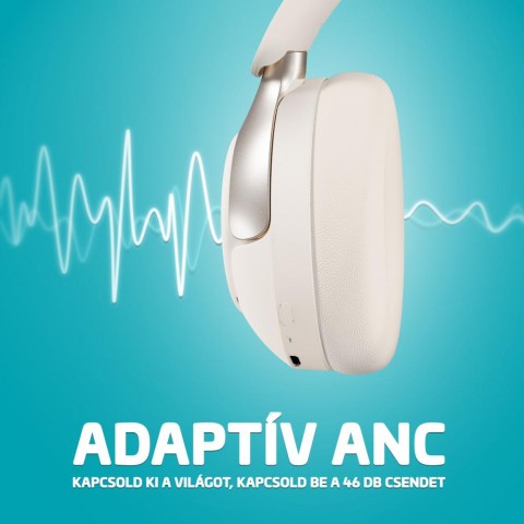 LAMAX HighComfort2 ANC Fehér Aktív zajszűrős Bluetooth fejhallgató LAMAX HighComfort2 ANC Fehér Aktív zajszűrős Bluetooth fejhallgató