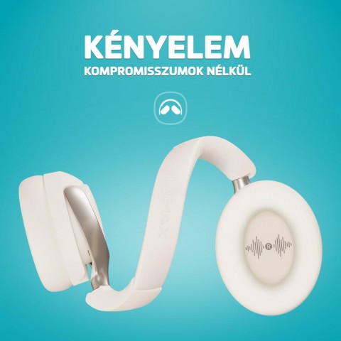 LAMAX HighComfort2 ANC Fehér Aktív zajszűrős Bluetooth fejhallgató LAMAX HighComfort2 ANC Fehér Aktív zajszűrős Bluetooth fejhallgató