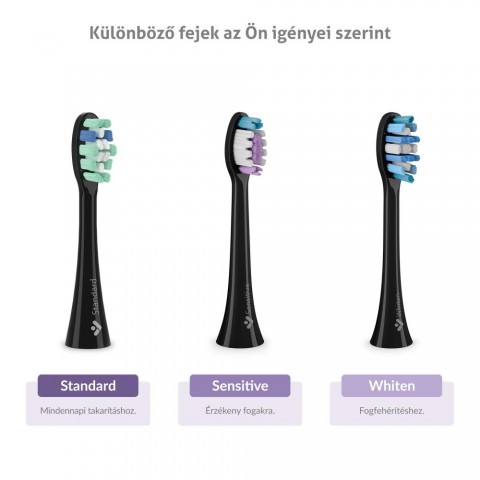 TrueLife SonicBrush Clean70 UV Black Elektromos fogkefe Fekete