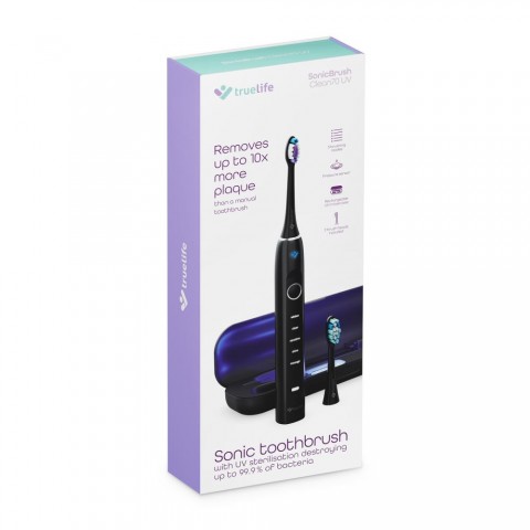 TrueLife SonicBrush Clean70 UV Black Elektromos fogkefe Fekete