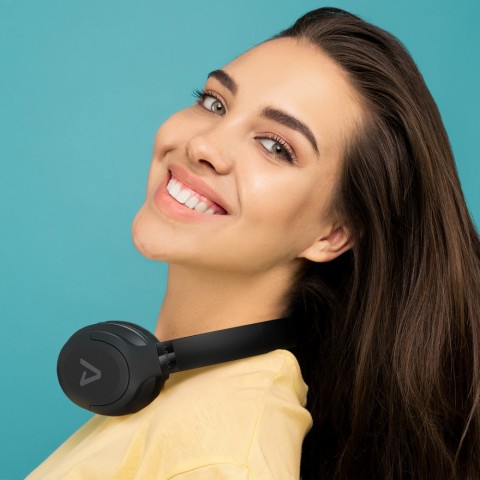 LAMAX Base2 vezeték nélküli fejhallgató BeatBass 40mm membrán