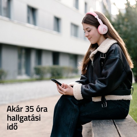 LAMAX BaseKid1 pink Gyerek Bluetooth fejhallgató rózsaszín