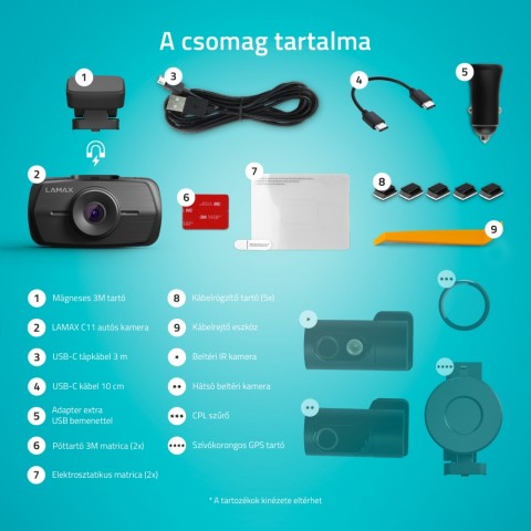 LAMAX C11 GPS 4K Interior IR cam