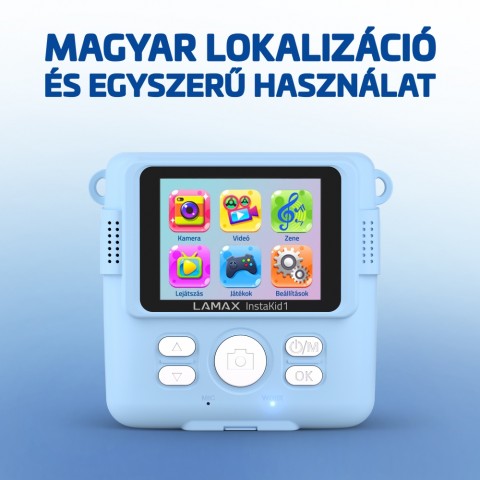 LAMAX InstaKid1 Blue Instant hőpapíros fényképezőgép