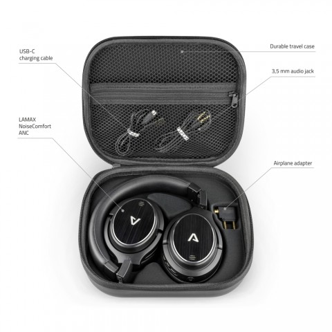 LAMAX NoiseComfort ANC Aktív zajszűrős fejhallgató AAC