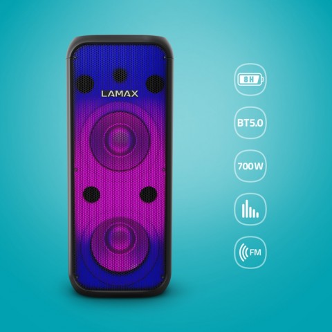 LAMAX PartyBoomBox700 Bluetooth hangszóró 700W Karaoke funkció,mikrofonnal