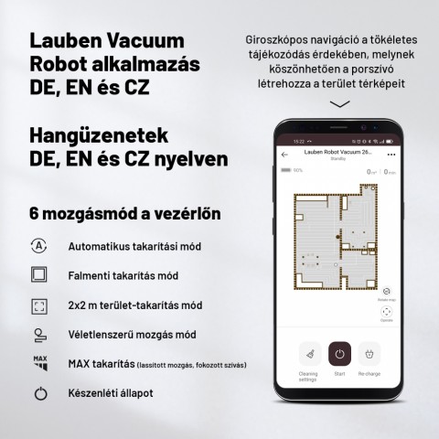Lauben Robot Vacuum 26BB Pet - Robotporszívó Lauben Robot Vacuum 26BB Pet - Robotporszívó