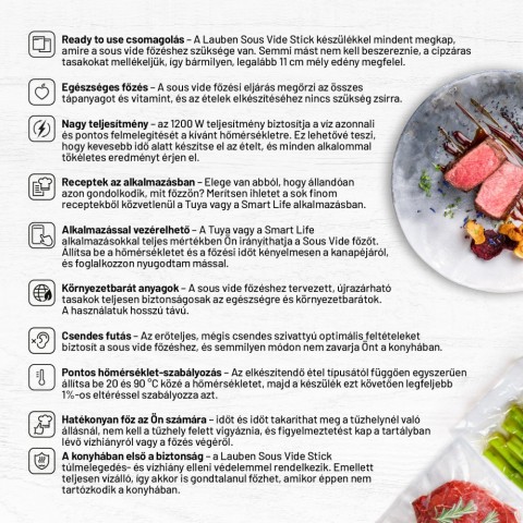 Lauben Smart Sous Vide 1200SB Szuvidáló rúd Lauben Smart Sous Vide 1200SB Szuvidáló rúd
