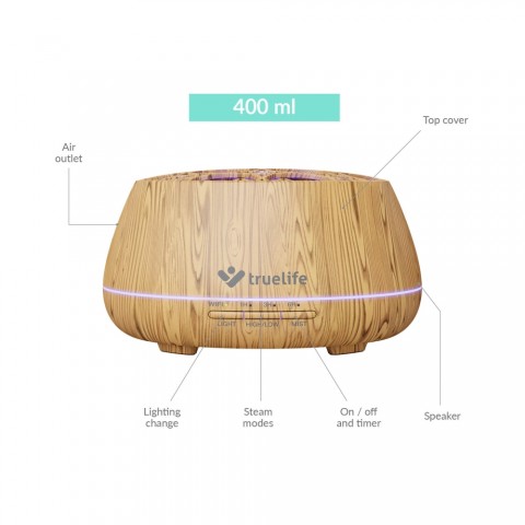 TrueLife Air Diffuser D9 Smart Aroma diffúzor Bluetooth hangszóróval