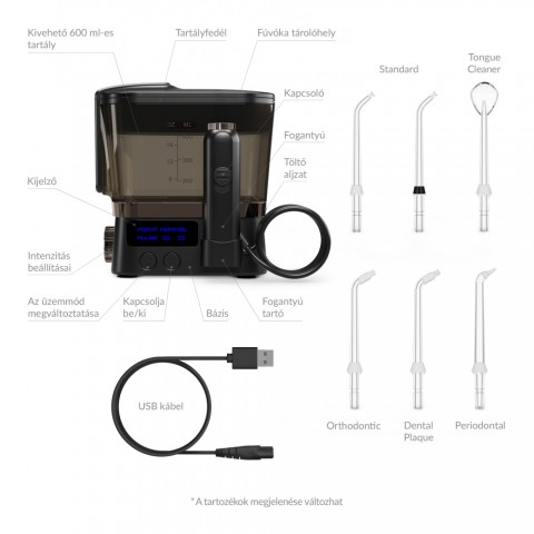 TrueLife AquaFloss Station F300 Szájzuhany Fekete