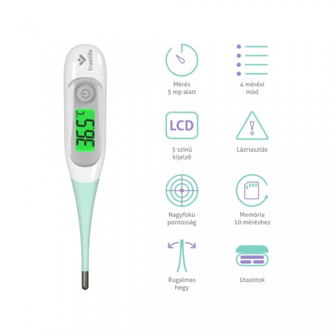TrueLife Care T3 Digitális kontakt hőmérő 5 másodperces méréssel