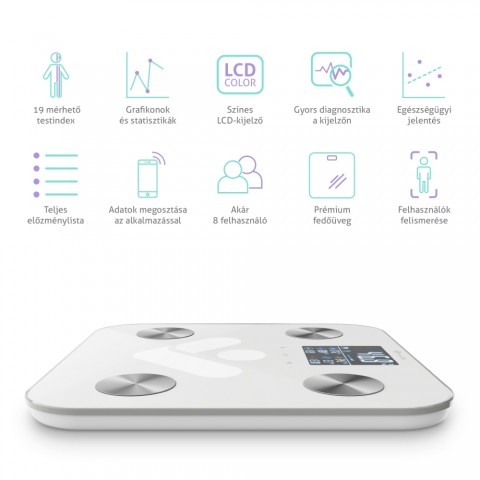 TrueLife FitScale W6 BT Okos mérleg fehér