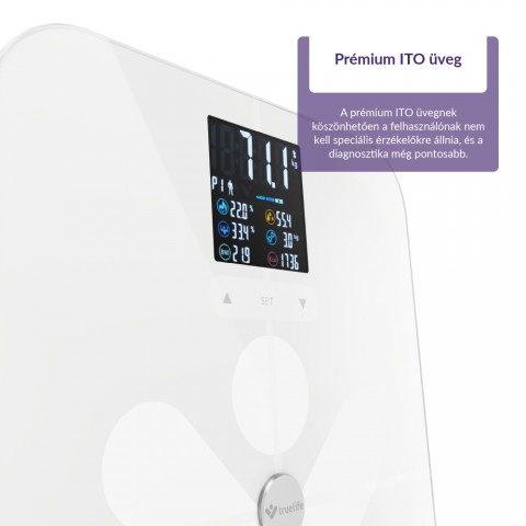 TrueLife FitScale W7 BT White Okos mérleg