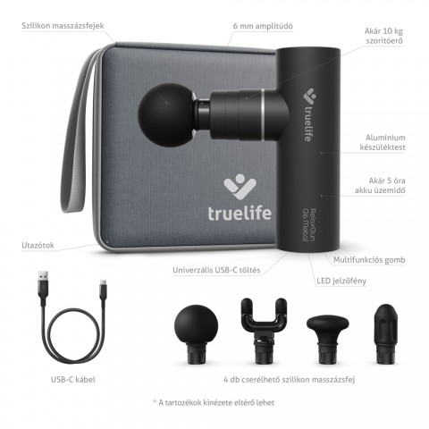 TrueLife RelaxGun G6 Metal Masszázspisztoly