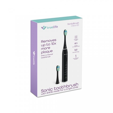 TrueLife SonicBrush Clean30 Black Elektromos fogkefe fekete