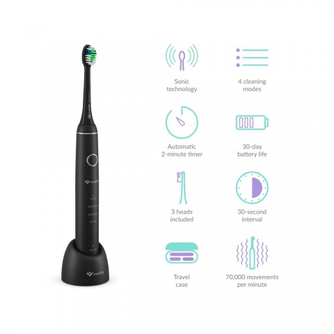 TrueLife SonicBrush Compact Black Elektromos fogkefe fekete