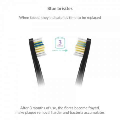 TrueLife Elektromos fogkefe pótfej, Black Sensitive