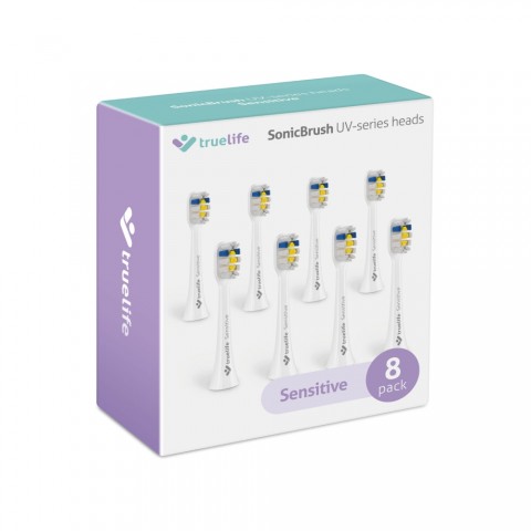 TrueLife SonicBrush UV Heads White Sensitive 8 Pack pótfej