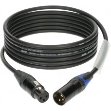 Klotz M1 mikrofonkábel színkódolással XLR 3p mama/papa fekete Neutrik csatlakozók - 6m
