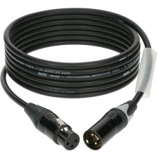 Klotz M1 mikrofonkábel színkódolással XLR 3p mama/papa fekete Neutrik csatlakozók - 15m