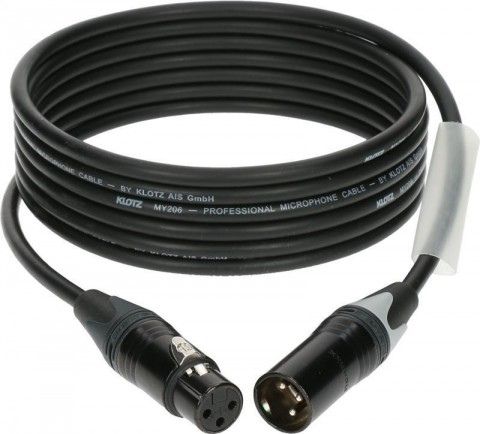 Klotz M1 mikrofonkábel színkódolással XLR 3p mama/papa fekete Neutrik csatlakozók - 15m Klotz M1 mikrofonkábel színkódolással XLR 3p mama/papa fekete Neutrik csatlakozók - 15m