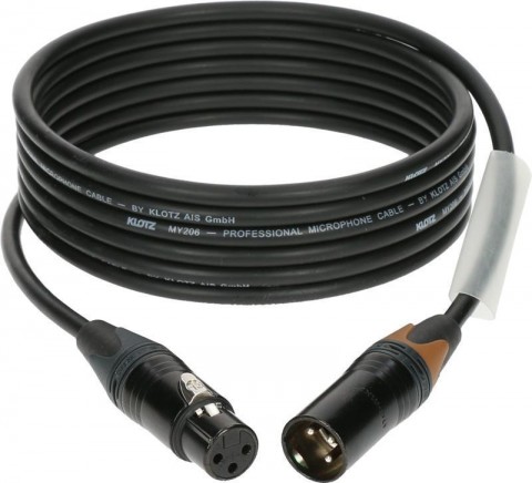 Klotz M1 mikrofonkábel színkódolással XLR 3p mama/papa fekete Neutrik csatlakozók - 1m Klotz M1 mikrofonkábel színkódolással XLR 3p mama/papa fekete Neutrik csatlakozók - 1m