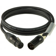 Klotz M2 mikrofonkábel színkódolással XLR 3p mama/papa fekete Neutrik csatlakozók - 10m