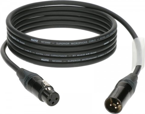 Klotz M2 mikrofonkábel színkódolással XLR 3p mama/papa fekete Neutrik csatlakozók - 6m Klotz M2 mikrofonkábel színkódolással XLR 3p mama/papa fekete Neutrik csatlakozók - 6m