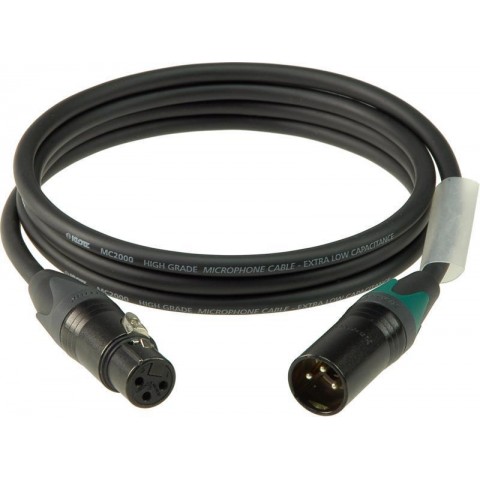 Klotz M2 mikrofonkábel színkódolással XLR 3p mama/papa fekete Neutrik csatlakozók - 3m