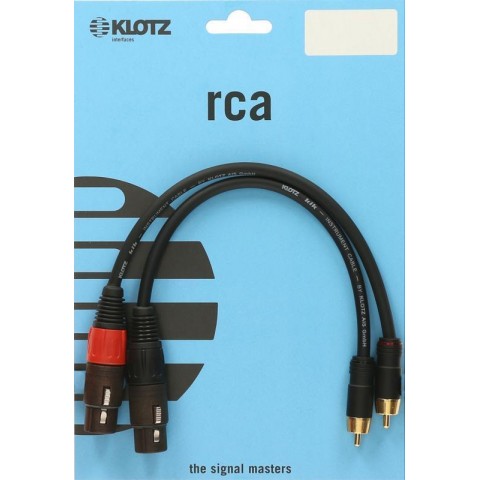 Klotz RCA - XLR mama kábel aranyozott érintkezőkkel - 0,3m