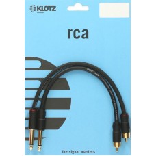 Klotz RCA - Jack kábel aranyozott érintkezőkkel - 0,3m