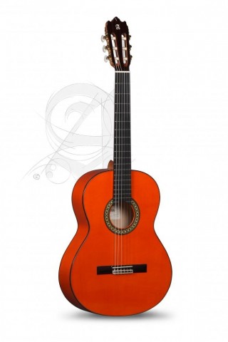 Alhambra Gitár Tömör lucfenyő fügefa ébenfa fogólap orange lakk átlátszó pickguard