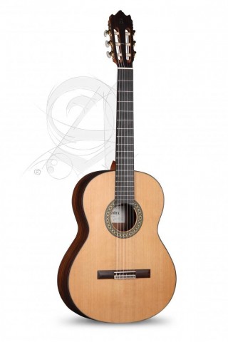 Alhambra Gitár 4 OP cédrus indiai rózsafa ébenfa fogólap.