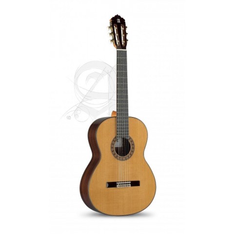 Alhambra Gitár 6P Cédrus indiai rózsafa (koncert méret) ébenfa fogólap. Ébenfa belső erősítés a