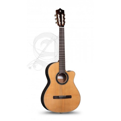 Alhambra Gitár CS-LR CW E1 Cédrus tömör indiai rózsafa indiai rózsafa fogólap. Rácsos nyakpálca.